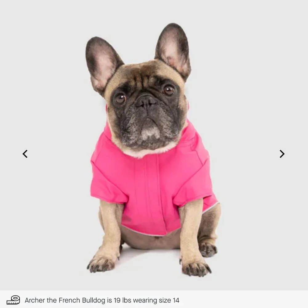 NWT, Canada Pooch Torrential Tracker Dog Raincoat, Waterproof, Pink, Size 22